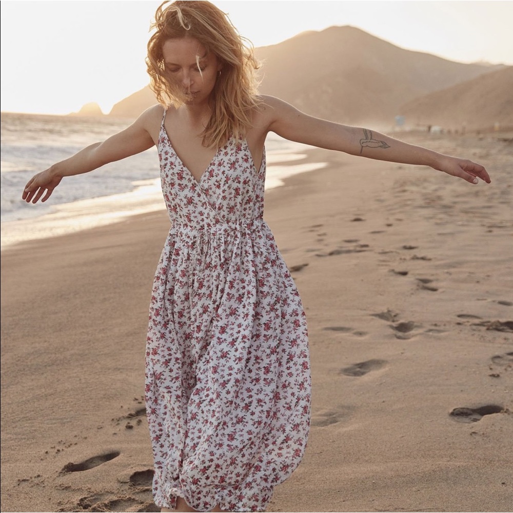 Christy Dawn Lincoln Dress in Rhubarb Spray P-O/S